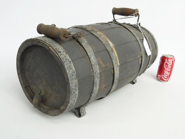 19th c staved water cask 22  165f59