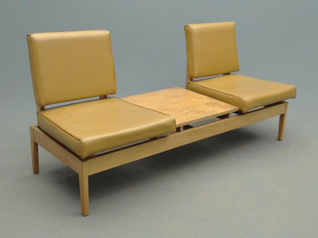 Mid century bench with upholstered 165f5a