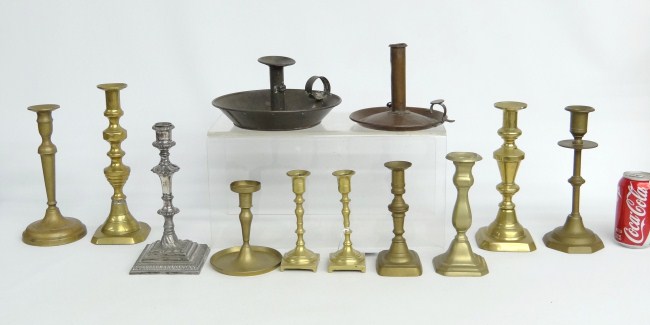 Lot 12 misc. 19th/20th c. candlesticks
