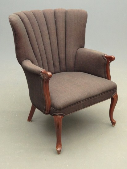 Vintage upholstered club chair. 16