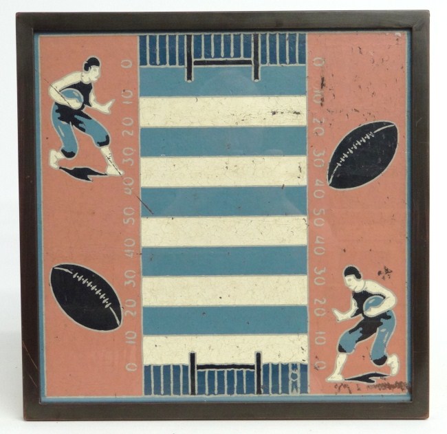 Vintage football theme floor tile.