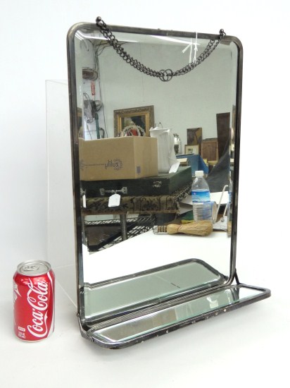 Vintage mirror with folding shelf. 14