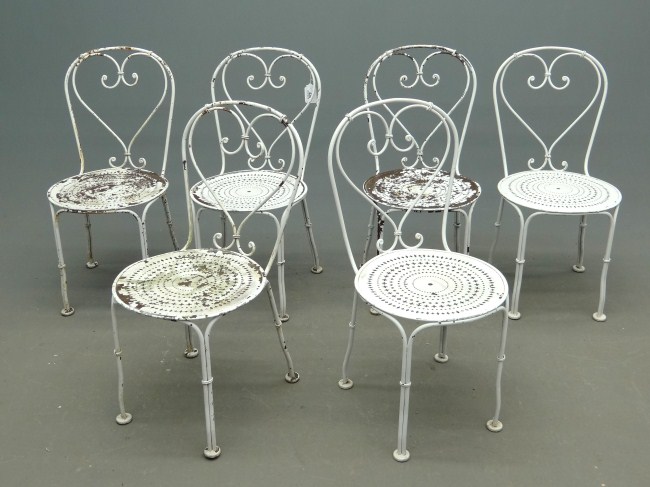 Set of six pierced seat garden