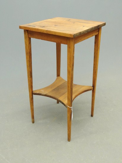 C. 1900s stand with shelf. Top 16