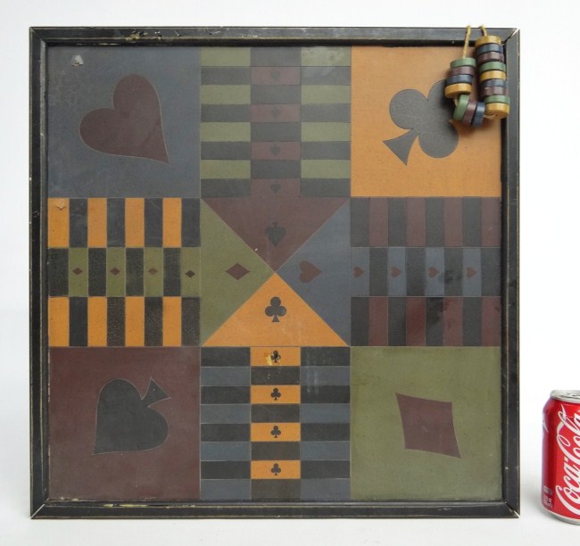 Contemporary painted gameboard.