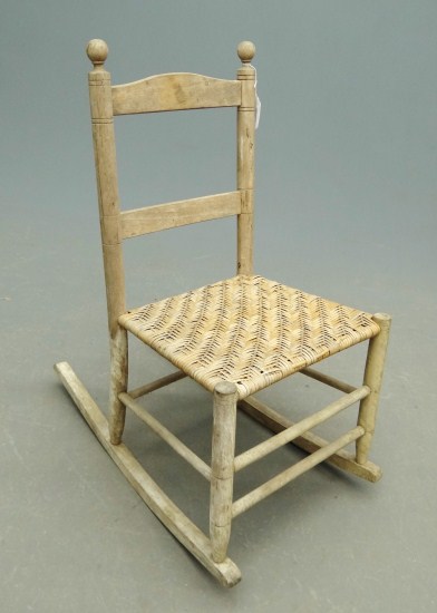 19th c rocking chair with splint 16606d