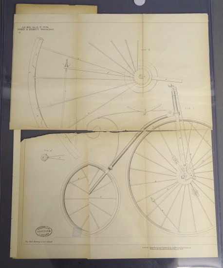 1870 Starley & Hilman patent. Imperfections