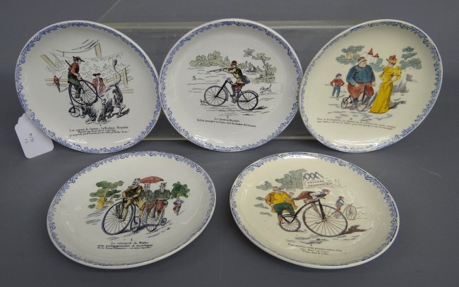 Set of 5 French 8 bicycle plates.