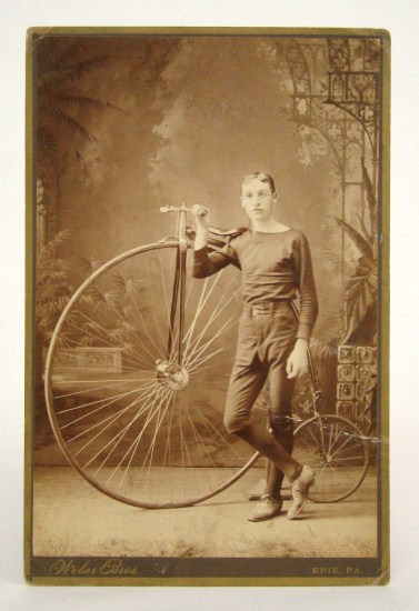 Photograph of a High Wheel racer.