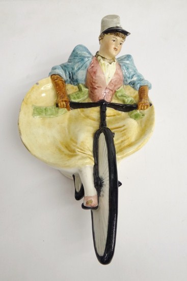 8'' Lady on safety bicycle risque