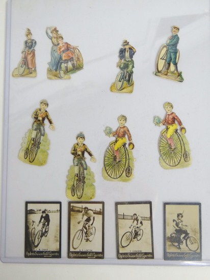 (9) Die cuts and (4) cigarette cards.