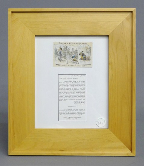 19th c Trade card Fidelity  16650c