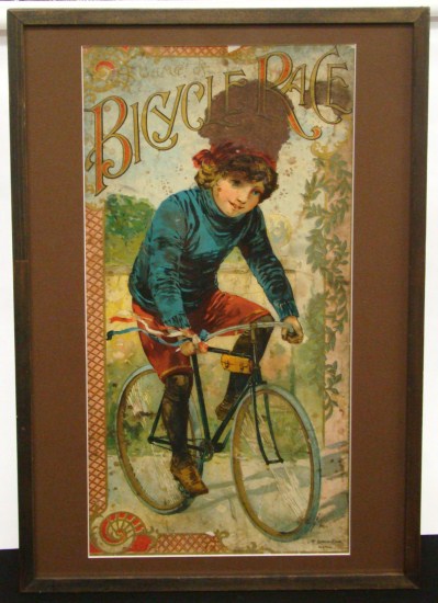 Board game cover. Framed. ''Bicycle