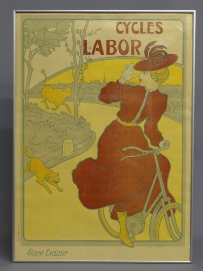 Vintage bicycle poster Cycles Labor.