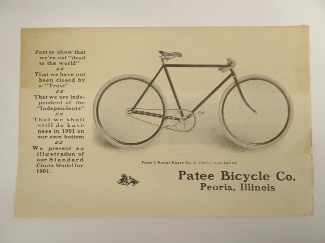 Patee Bicycle Co. brochure 1901