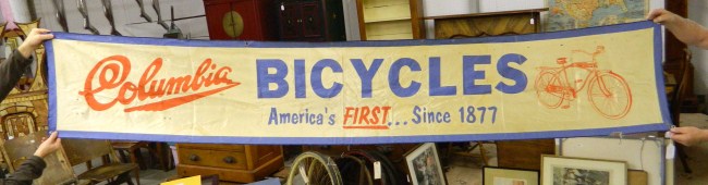 Columbia Bicycles Since 1877 banner.