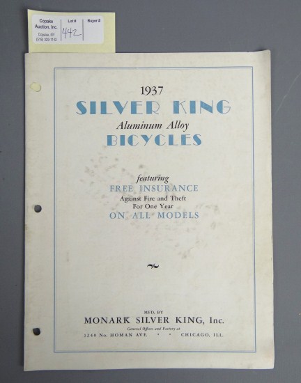 Rare 1937 Silver King catalog  166572