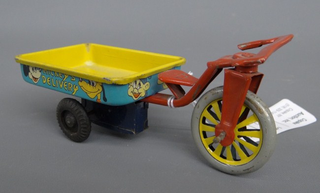 Mickeys Delivery tin litho toy.