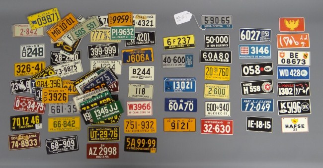 Bicycle license plate collection General