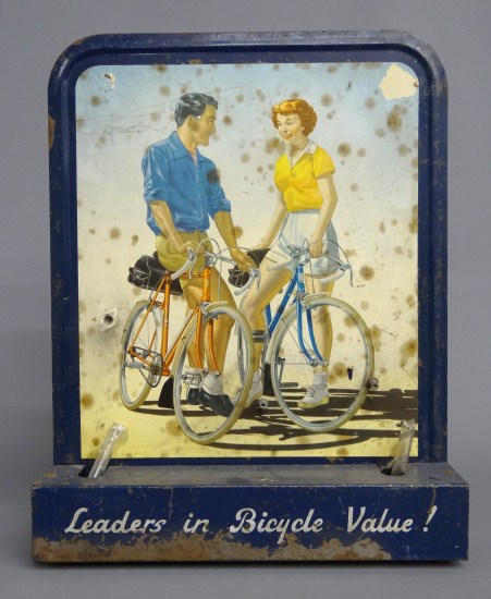 Vintage bicycle display sign ''Leaders