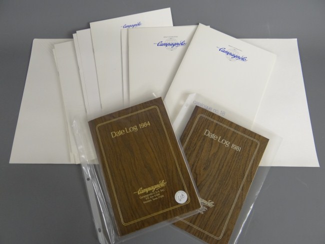 Campagnolo catalog and date logs.