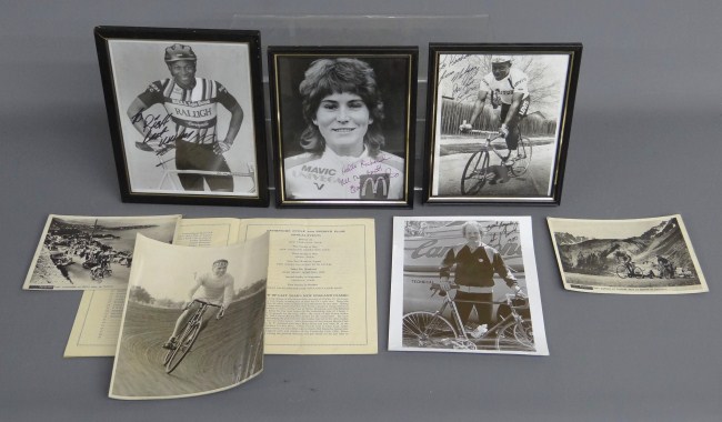 Collection of racing memorabilia including