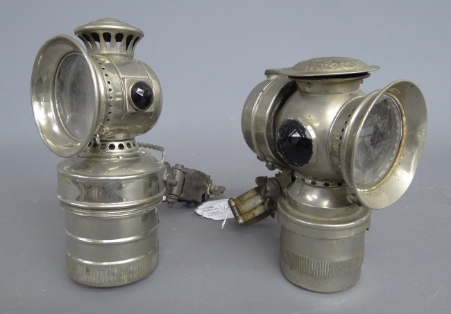 Lot (2) Carbide Lamps: SOLAR good