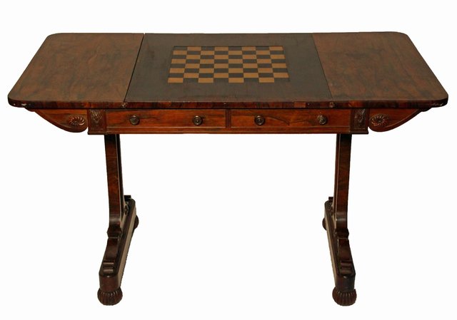 A George IV rosewood games table