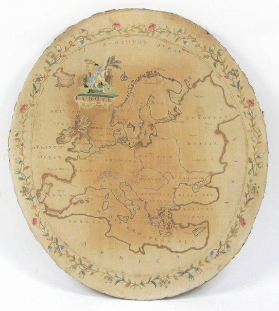 A fine needlework map of Europe 1647c1