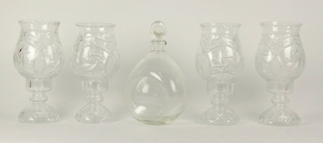 A set of four cut glass night lights 16482b
