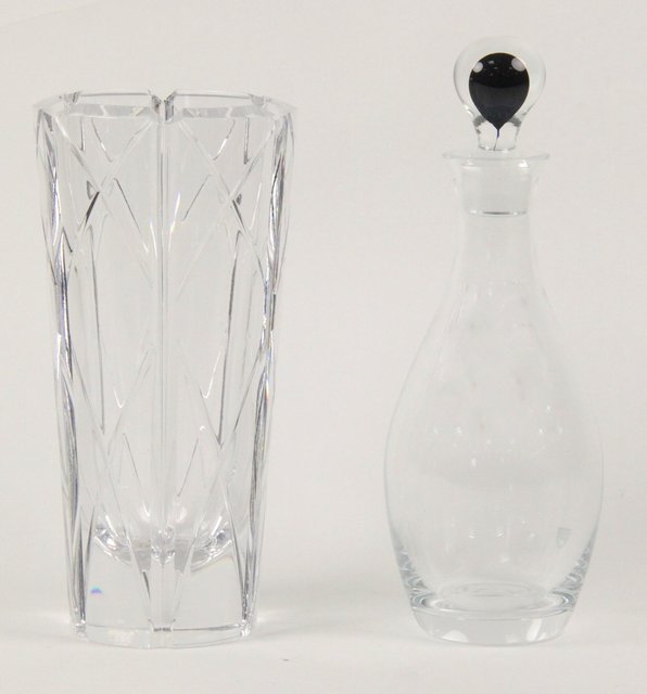 An Orrefors cut glass vase of tapering 16482c