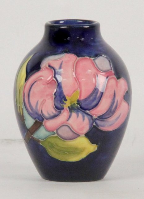A small Moorcroft vase of ovoid