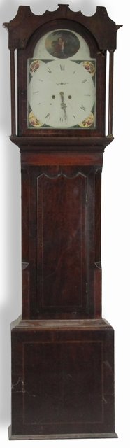 A mahogany cased eight-day longcase