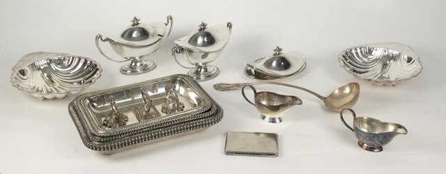 A quantity of electroplated wares