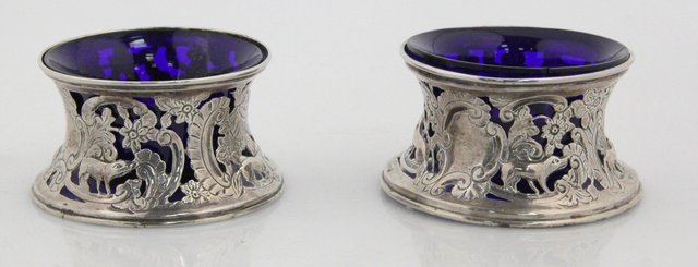 A pair of silver salts Chester 1648d2