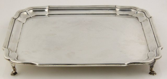 A square silver waiter BBS Ltd 1648db