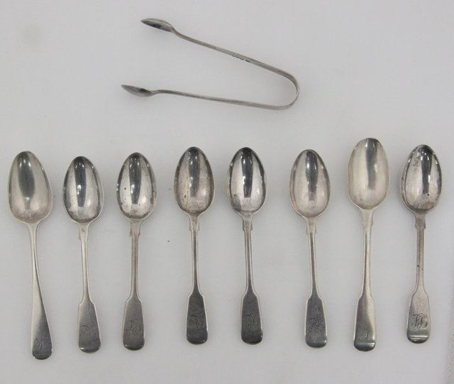 Sundry silver teaspoons