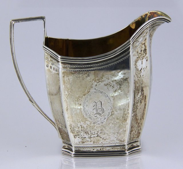 A George III silver cream jug John 1648fa