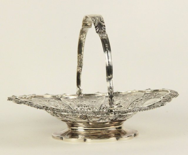 A silver fruit basket J A London