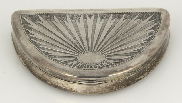 A Russian silver box of demi lune 164922