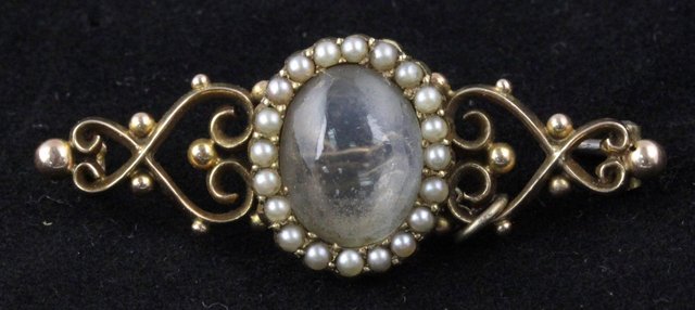 A Victorian moonstone brooch the 164932