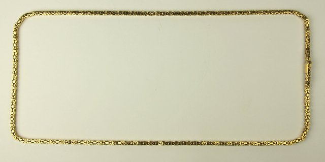 A 18ct yellow gold byzantine link 16495b