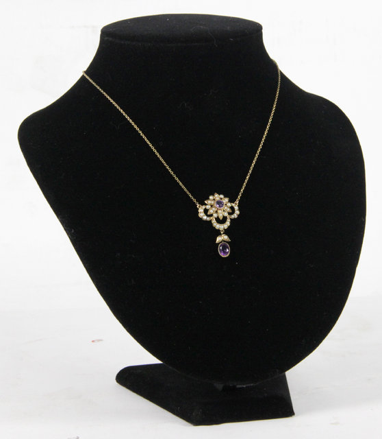 An Edwardian amethyst and seed 164978