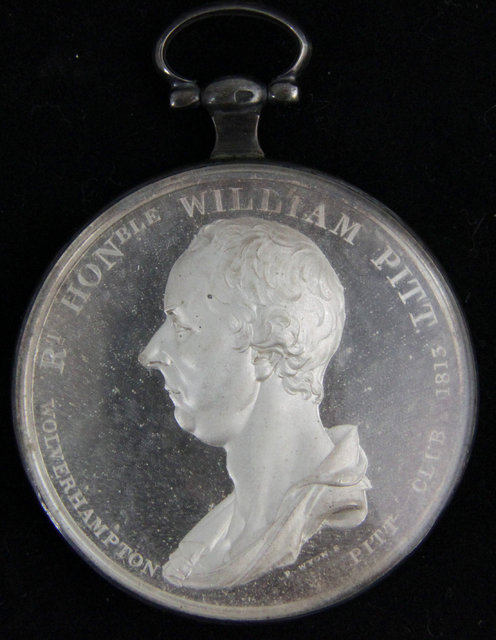 A Pitt club medal 1813 mounted
