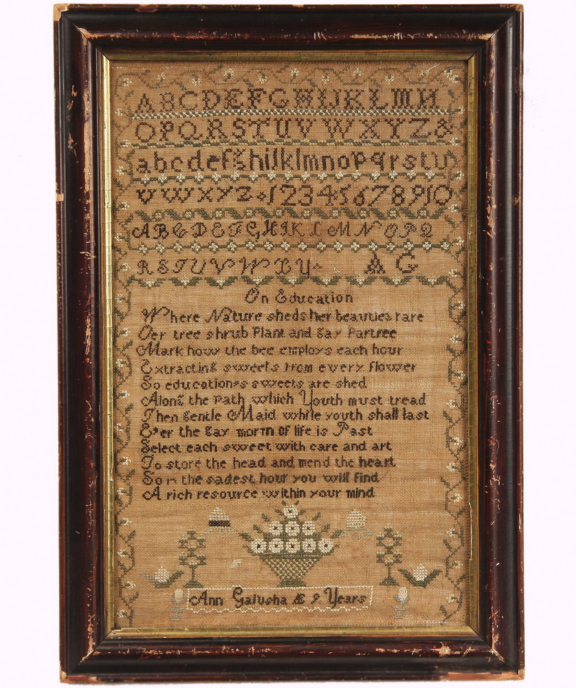 19TH C SAMPLER - Alphabet Numbers