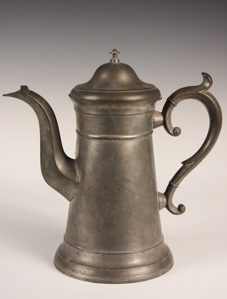 Price guide for PEWTER COFFEE POT - Scarce 'Lighthouse'