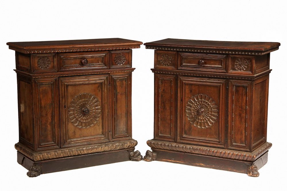 PAIR JACOBEAN CABINETS Pair of 1651a7