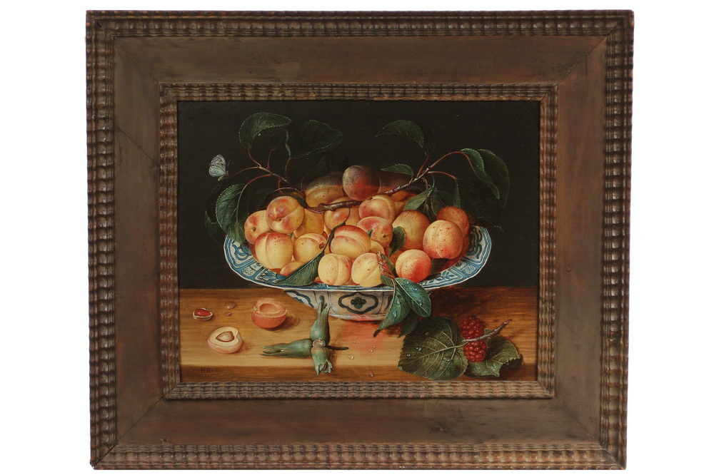 OOP Still Life of Peaches in 1651aa
