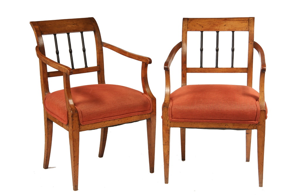 PAIR ARMCHAIRS Pair of Charles 1651bb