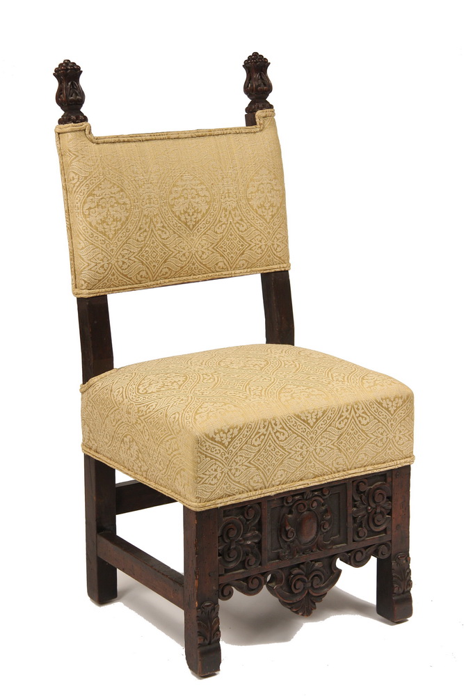 17TH C ENGLISH LOW CHAIR Tudor 1651bd